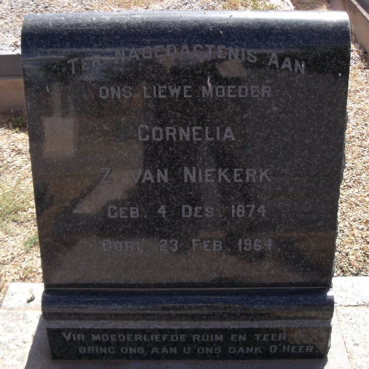 NIEKERK Cornelia Z., van 1874-1964