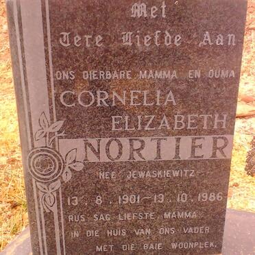 NORTIER Cornelia Elizabeth nee JEWASKIEWITZ 1901-1986