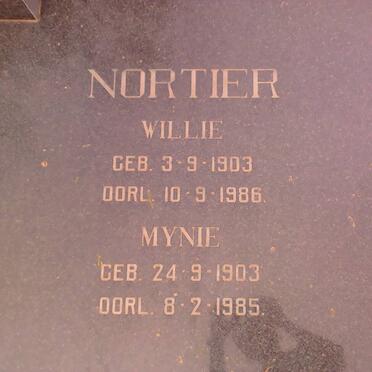 NORTIER Willie 1903-1986 &amp; Mynie 1903-1985