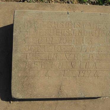 NORTIER Matteus J. 1883-1964