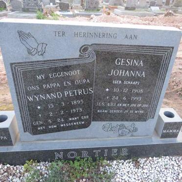 NORTIER Wynand Petrus 1895-1973 & Gesina Johanna SCHAAP 1908-1993