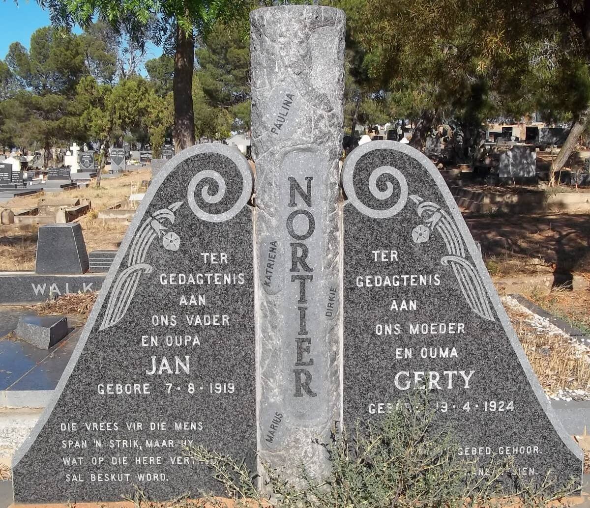 NORTIER Jan 1919- &amp; Gerty 1924-
