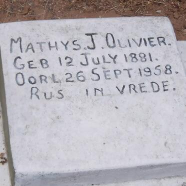 OLIVIER Mathys J. 1881-1958