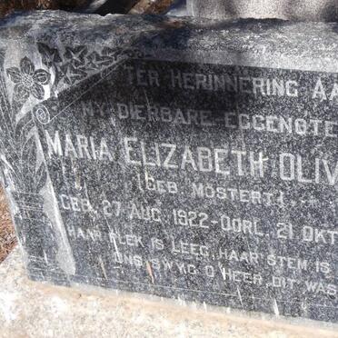OLIVIER Maria Elizabeth nee MOSTERT 1922-1949