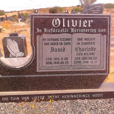 OLIVIER David 1912-1986 &amp; Charlotte KILIAN 1921-2008