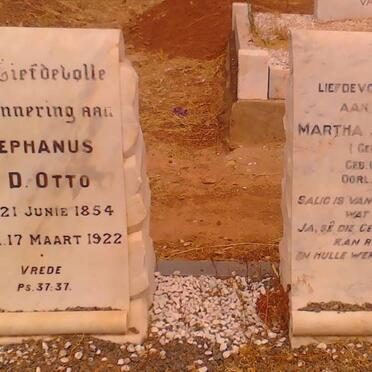 OTTO Stephanus W.D. 1854-1922 &amp; Martha Johanna LE ROUX 1863-1946