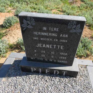 PIEDT Jeanette 1908-1995