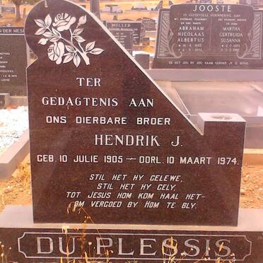 PLESSIS Hendrik J., du 1905-1974