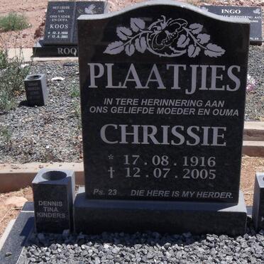 PLAATJIES Chrissie 1916-2005