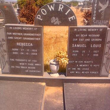 POWRIE Samuel Louis 1927-1998 &amp; Rebecca 1928-2004