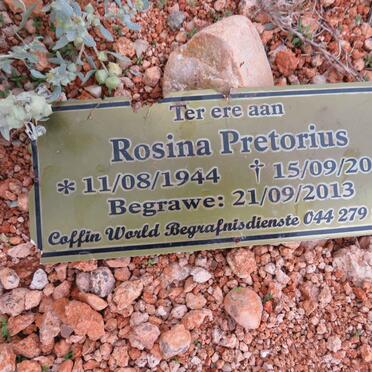 PRETORIUS Rosina 1944-2013