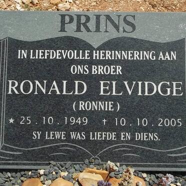 PRINS Ronald Elvidge 1949-2005