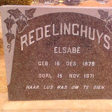 REDELINGHUYS Elsabe 1879-1971