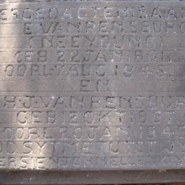 RENSBURG J.H.J., van 1857-1945 &amp; E. YOUNG 1857-1945