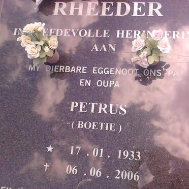 RHEEDER Petrus 1933-2006