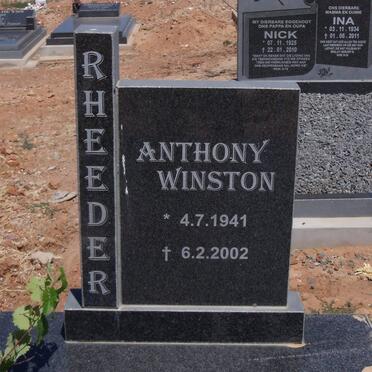 RHEEDER Anthony Winston 1941-2002