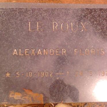 ROUX Alexander Floris, le 1902-1973