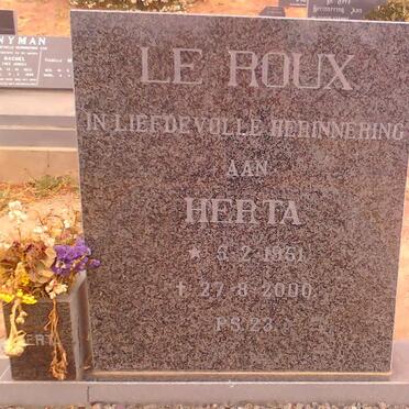 ROUX Herta, le 1951-2000