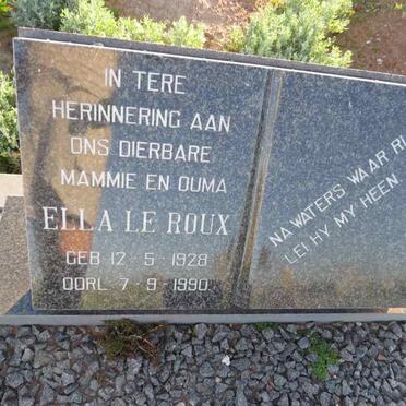 ROUX Ella, le 1928-1990