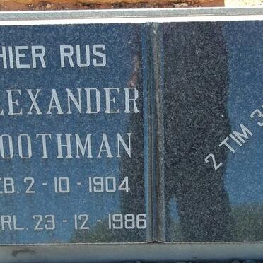ROOTHMAN Alexander 1904-1986