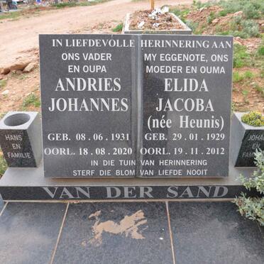 SAND Andries Johannes, van der 1931-2020 & Elida Jacoba HEUNIS 1929-2012