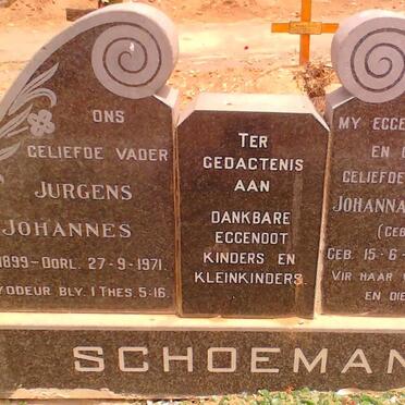 SCHOEMAN Jurgens Johannes 1899-1971 &amp; Johanna Catherina GEYSER 1904-1970 