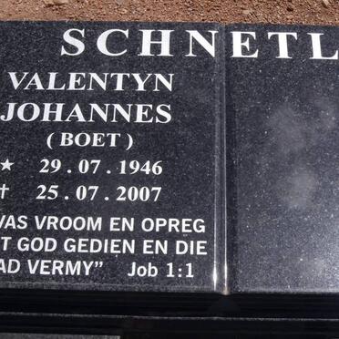 SCHNETLER Valentyn Johannes 1946-2007