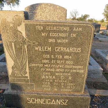 SCHNEIGANSZ Willem Gerhardus 1884-1955 & Anna C.R. BENEKE 1887-1973