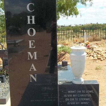 SCHOEMAN Johannes Jacobus 1936-2004 &amp; Johanna Charlotte 1940-2008