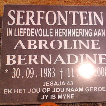 SERFONTEIN Abroline Bernadine1983-2008