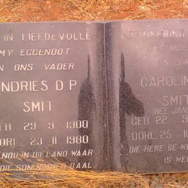 SMIT Andries D.P. 1900-1980 &amp; Carolina J. JANSEN 1908-1987