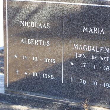 SMIT Nicolaas Albertus 1895-1968 &amp; Maria Magdalena DE WET 1894-1984