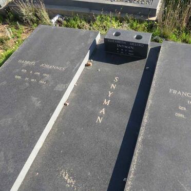 SNYMAN Gabriel Johannes 1902-1984 & Francina Sophia VENTER 1906-1990 :: SNYMAN Elizabeth Destro -2000