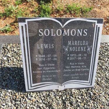 SOLOMONS Lewis 1948-2016 & Marelda  Nolene 1972-2017