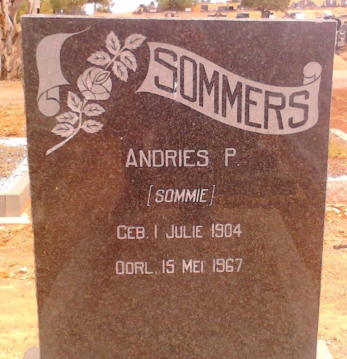 SOMMERS Andries P. 1904-1967