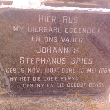 SPIES Johannes Stephanus 1887-1964
