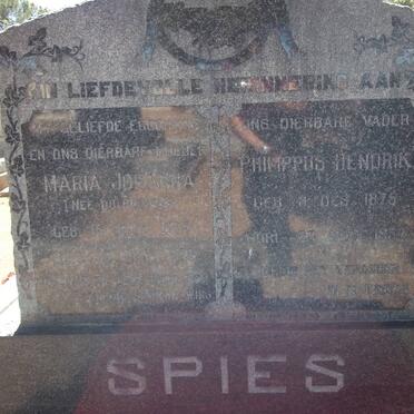 SPIES Philippus Hendrik 1875-1952 &amp; Maria Johanna du PLESSIS 1875-