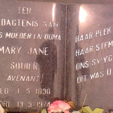 SQUIER Mary Jane nee AVENANT 1890-1974