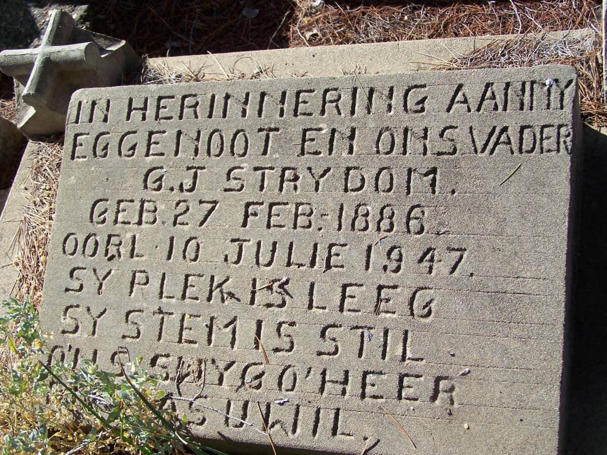 STRYDOM G.J. 1886-1947