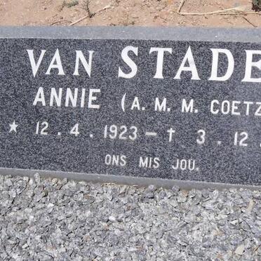 STADEN A.M.M., van 1923-1995