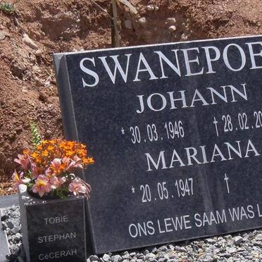 SWANEPOEL Johann 1946-2011 &amp; Mariana 1947-