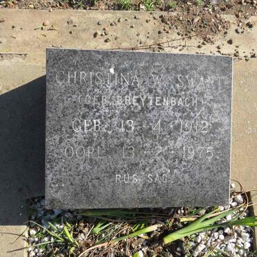 SWART Christina W. nee BREYTENBACH 1912-1975