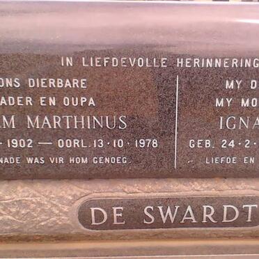 SWARDT Adam Marthinus, de 1902-1978 &amp; Igna J.M. VENTER 1902-1974