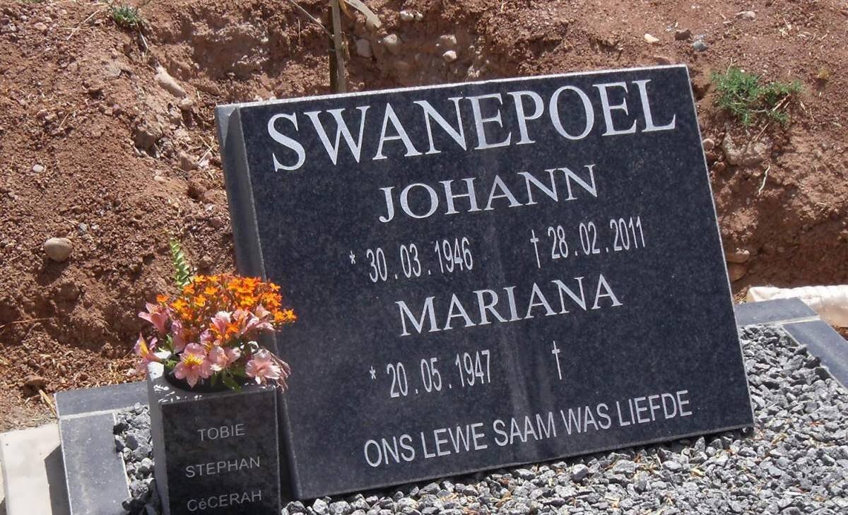 SWANEPOEL Johann 1946-2011 &amp; Mariana 1947-