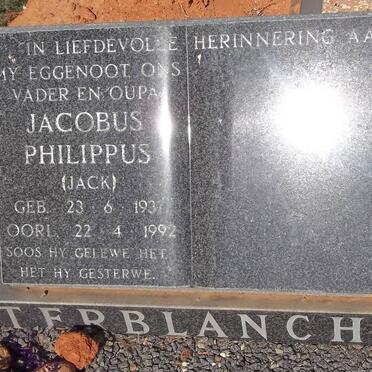 TERBLANCHE Jacobus Philippus 1937-1992