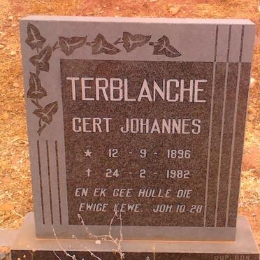 TERBLANCHE Gert Johannes 1896-1982