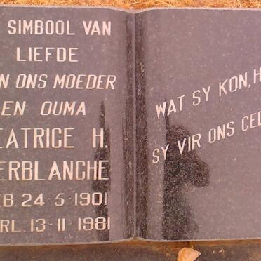 TERBLANCHE Beatrice H. 1901-1981