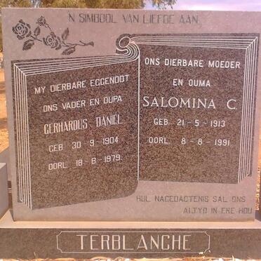 TERBLANCHE Gerhardus Daniel 1904-1979 &amp; Salomina C. 1913-1991