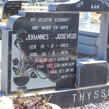 THYSSE Johannes Joseveus 1923-1978