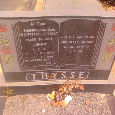 THYSSE Johan K.C.J. 1949-1998